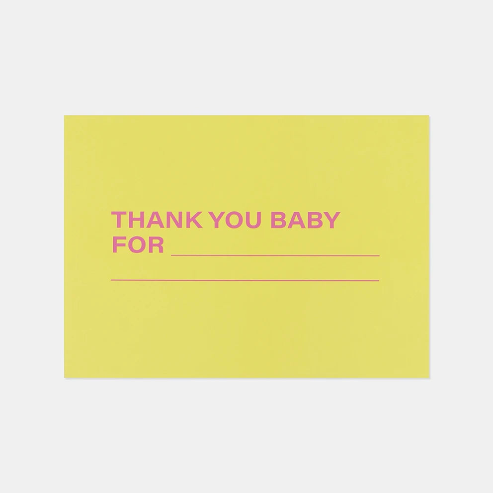 DIEPR LOVE LETTERS wenskaart: thank you baby for .... 