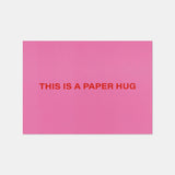 DIEPR LOVE LETTERS wenskaart:  this is a paper hug