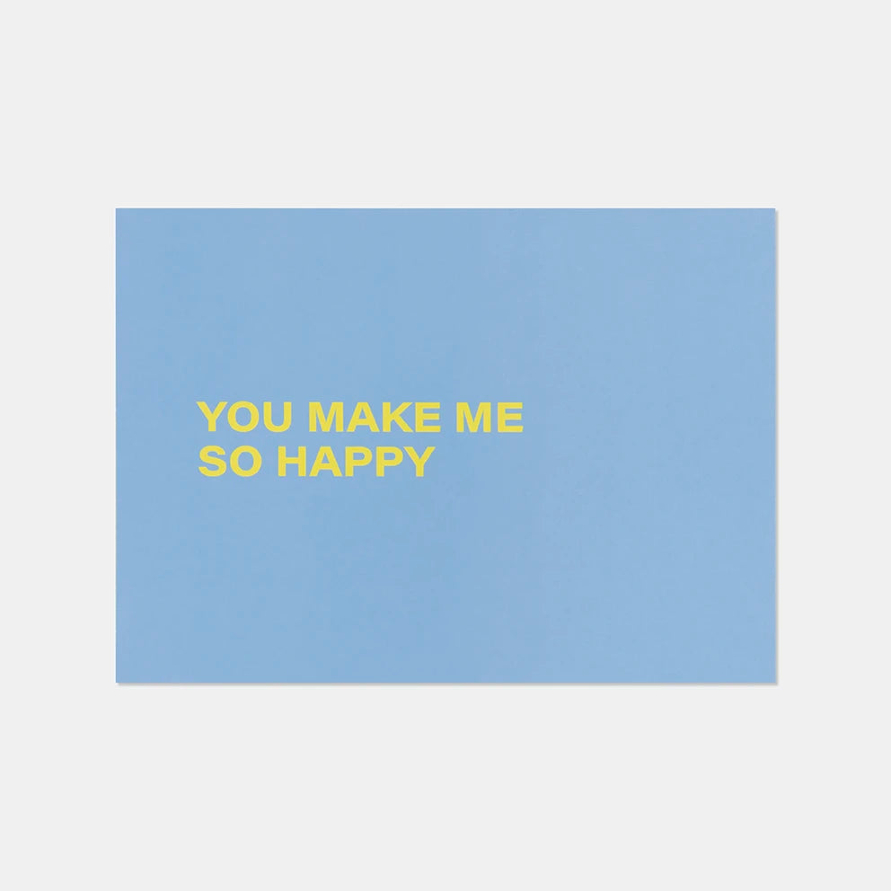 DIEPR LOVE LETTERS wenskaart:  you make me so happy