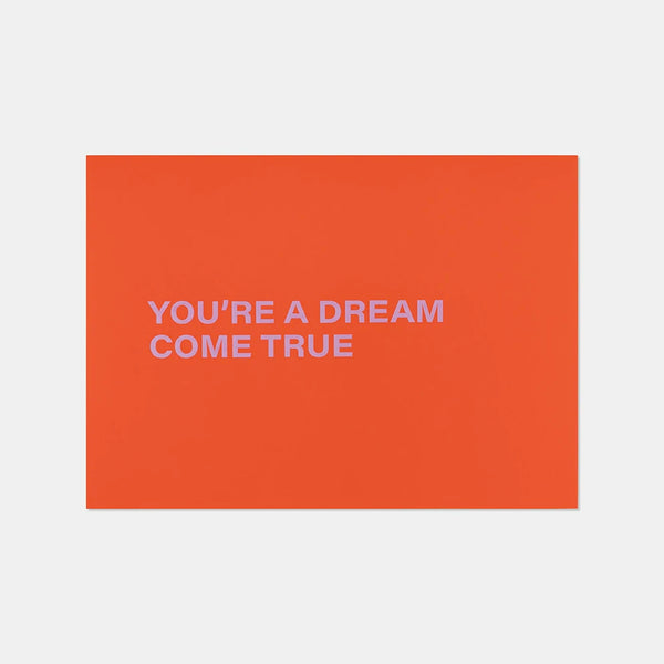 DIEPR LOVE LETTERS wenskaart:  you're a dream come true