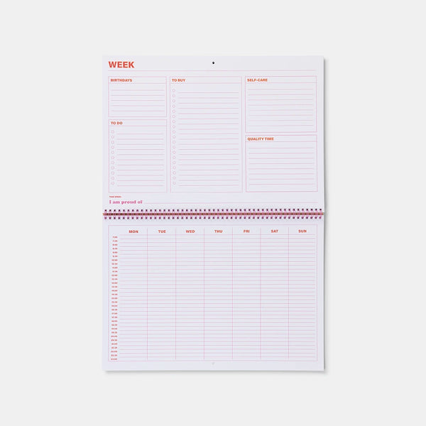 Binnenkant van de DIEP'R WEEKLY PLANNER - Weekplanner 